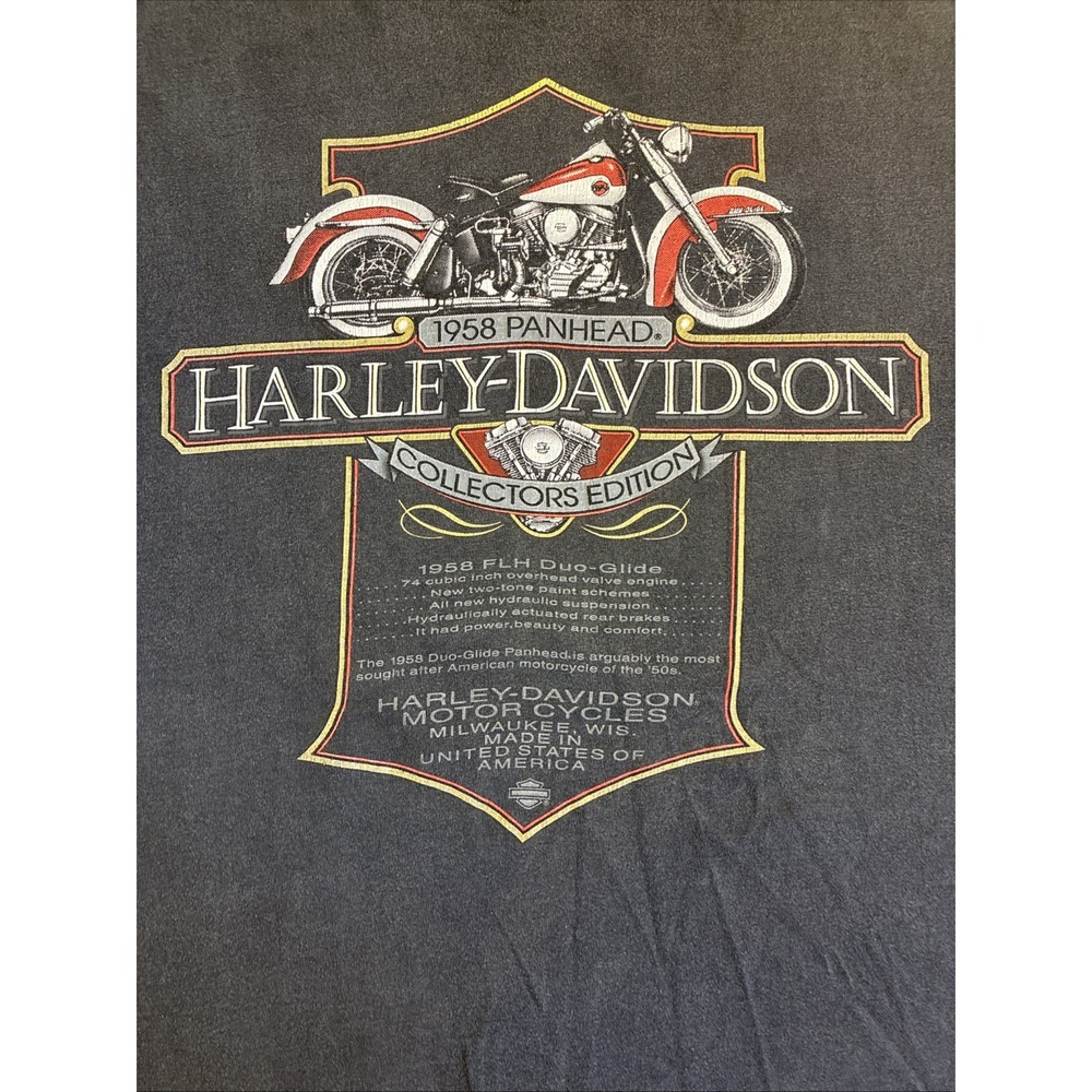 Vintage 90s Harley Davidson 1958 Panhead Motorcycle Hawaii Pacific shirt 2XL